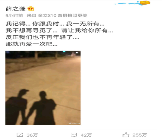 薛之谦高鑫磊复合: 余生请对我好一点